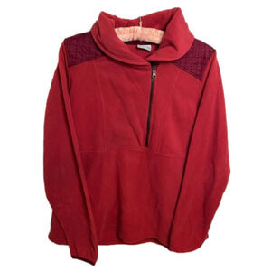 COLUMBIA Quilted Fleece 1/2 Zip Pullover Sweater